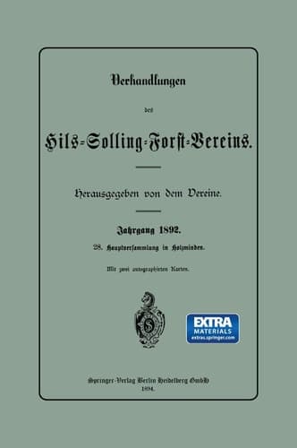 Verhandlungen des Hils-Solling-Forst-Vereins