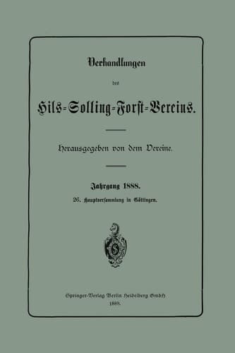 Verhandlungen des Hils-Solling-Forst-Vereins