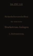 Sicherheitsvorschriften für elektrische Starkstrom-Anlagen