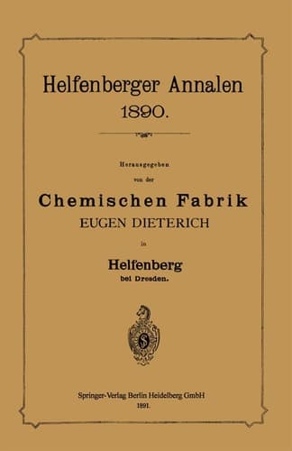 Helfenberger Annalen 1890 Chemischen Fabrik
