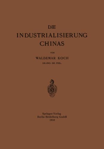 Die Industrialisierung Chinas (German Edition)