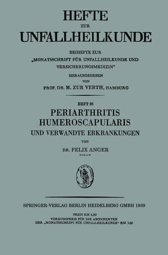 Periarthritis Humeroscapularis und Verwandte Erkrankungen