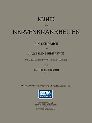 Klinik der Nervenkrankheiten: Ein Lehrbuch für Ärzte und Studierende (German Edition)