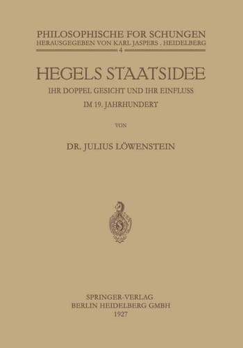 Hegels Staatsidee (Philosophische Forschungen) (German Edition)