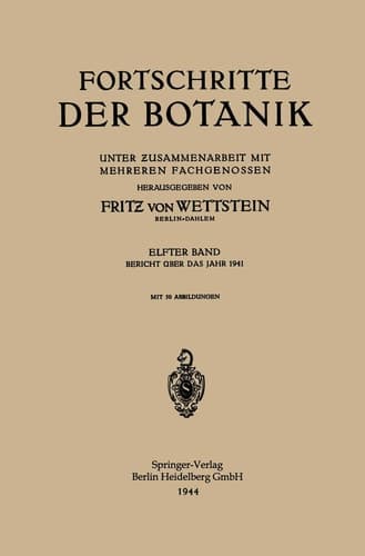 Fortschritte der Botanik Unter Ƶusammenarbeit mit Mehreren Fachgenossen