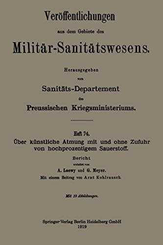Über künstliche Atmung mit und ohne Zufuhr von hochprozentigem Sauerstoff Bericht