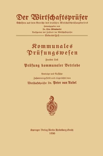 Kommunales Prüfungswesen Prüfung kommunaler Betriebe