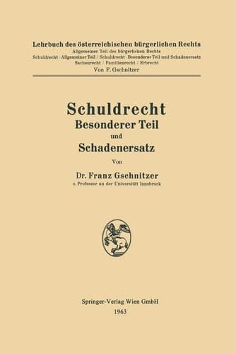 Schuldrecht Besonderer Teil Und Schadenersatz (German Edition)