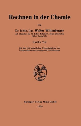 Rechnen in der Chemie (German Edition)