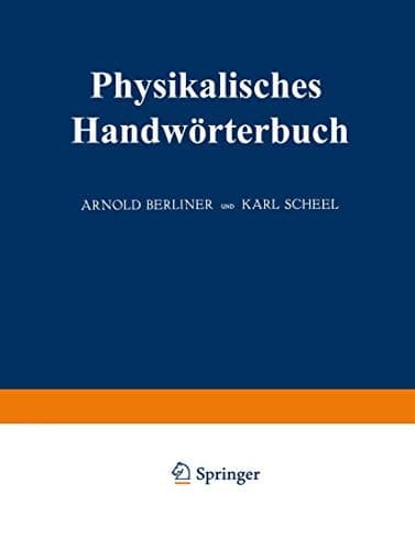 Physikalisches Handwörterbuch (German Edition)