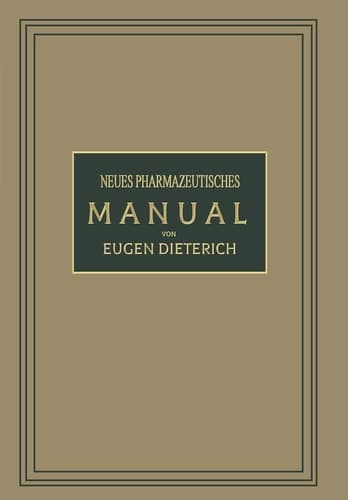 Neues Pharmazeutisches Manual (German Edition)