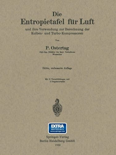 Die Entropietafel für Luft und ihre Verwendung zur Berechnung der Kolben- und Turbo-Kompressoren