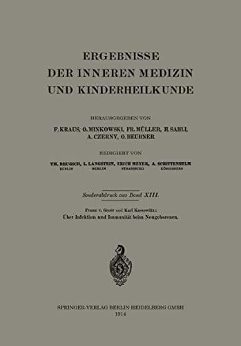 Über Infektion und Immunität beim Neugeborenen