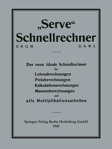 „Serve“ Schnellrechner