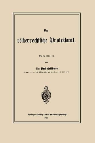 Das Volkerrechtliche Protektorat (German Edition)