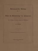 Metronomische Beiträge No. 7. Ueber die Bestimmung von Aräometern mit besonderer Anwendung auf die Feststellung der deutschen Urnormale für Alkoholometer