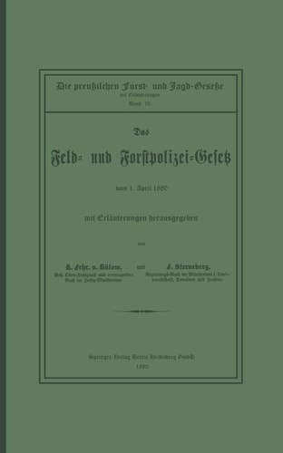 Das Feld- und Forstpolizei-Gesetz