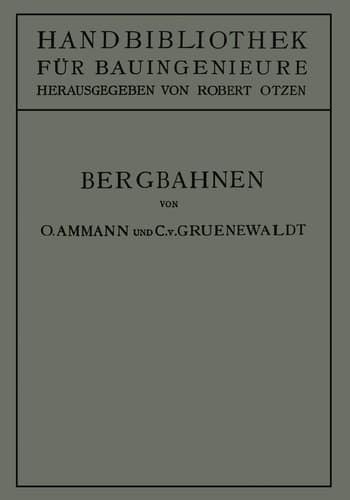 Bergbahnen (Handbibliothek für Bauingenieure, 9) (German Edition)