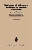 Was haben wir bei unserer Ernährung im Haushalt zu beachten?