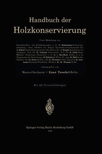 Handbuch der Holzkonservierung (German Edition)