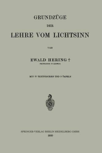 Grundzüge der Lehre vom Lichtsinn (German Edition)