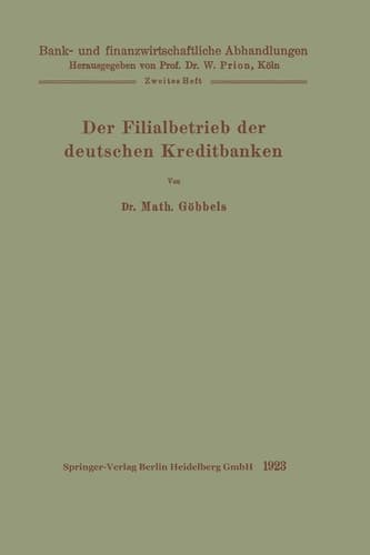 Der Filialbetrieb der deutschen Kreditbanken