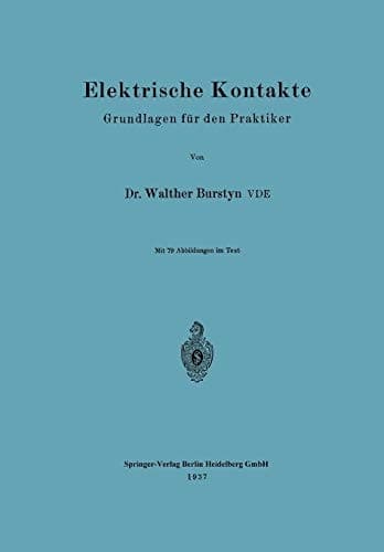 Elektrische Kontakte Grundlagen für den Praktiker
