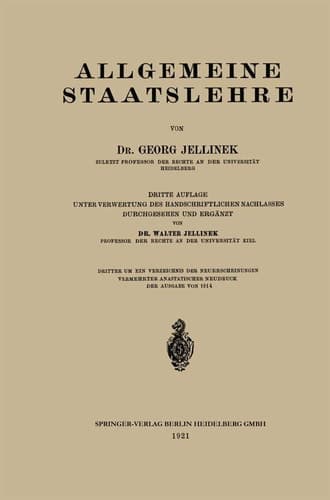 Allgemeine Staatslehre (German Edition)
