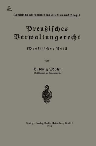 Preußisches Verwaltungsrecht Praktischer Teil
