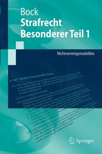 Strafrecht Besonderer Teil 1 Nichtvermögensdelikte