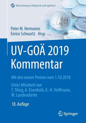UV-GOÄ 2019 Kommentar Mit den neuen Preisen vom 1.10.2018