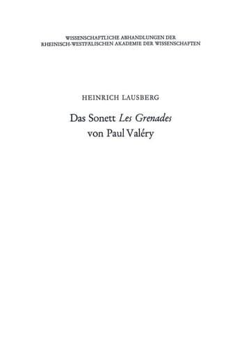Das Sonett Les Grenades von Paul Valéry