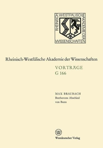 Beethovens Abschied von Bonn: 158. Sitzung am 15. April 1970 in Düsseldorf (German Edition)