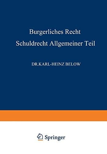 Bürgerliches Recht Schuldrecht, Allgemeiner Teil