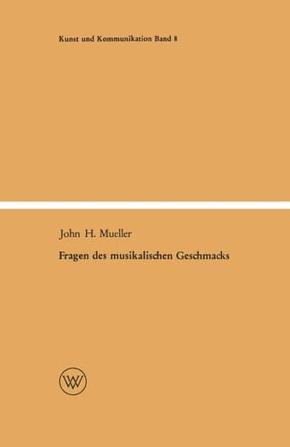 Fragen des musikalischen Geschmacks Eine musiksoziologische Studie