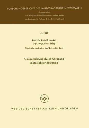 Gasaufzehrung durch Anregung metastabiler Zustände