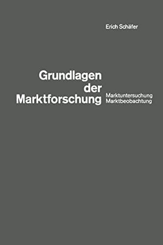 Grundlagen der Marktforschung Marktuntersuchung und Marktbeobachtung