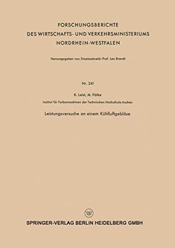Leistungsversuche an einem Kühlluftgebläse