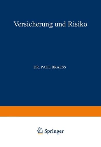 Versicherung und Risiko (Die Wirtschaftswissenschaften, 25) (German Edition)