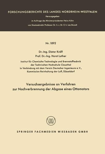 Versuchsergebnisse an Verfahren zur Nachverbrennung der Abgase eines Ottomotors
