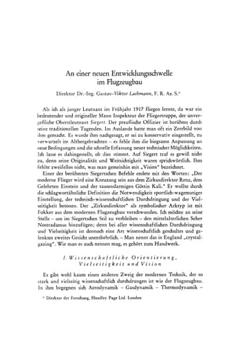 An einer neuen Entwicklungsschwelle im Flugzeugbau. Stand der Entwicklung der Raketen- und Lenktechnik