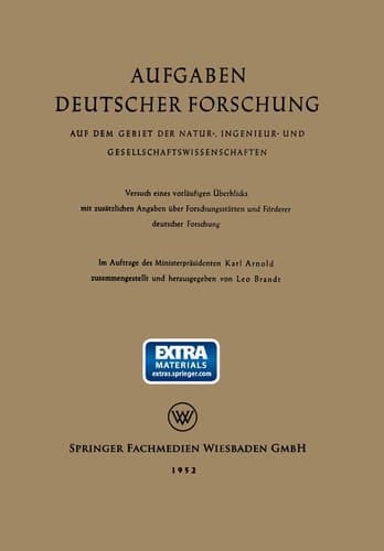 Aufgaben Deutscher Forschung Auf dem Gebiet der Natur-, Ingenieur- und Gesellschaftswissenschaften