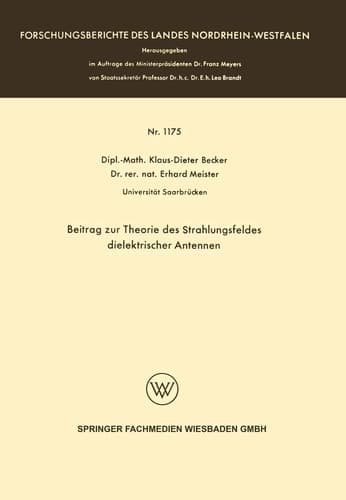 Beitrag zur Theorie des Strahlungsfeldes dielektrischer Antennen