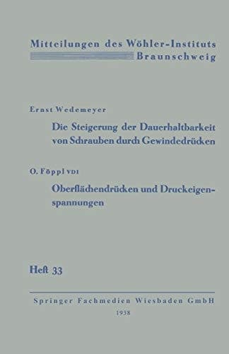 Die Steigerung der Dauerhaltbarkeit von Schrauben durch Gewindedrücken