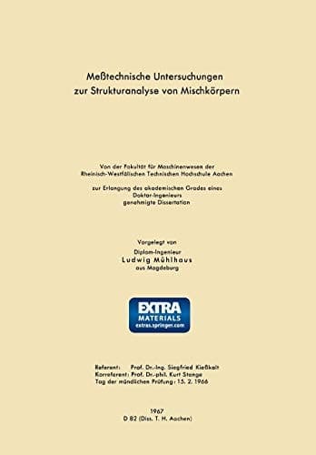 Meßtechnische Untersuchungen zur Strukturanalyse von Mischkörpern