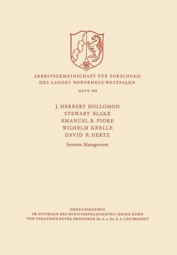 Systems Management (Arbeitsgemeinschaft für Forschung des Landes Nordrhein-Westfalen, 199) (German Edition)