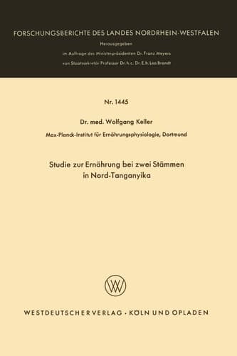 Studie zur Ernährung bei zwei Stämmen in Nord-Tanganyika