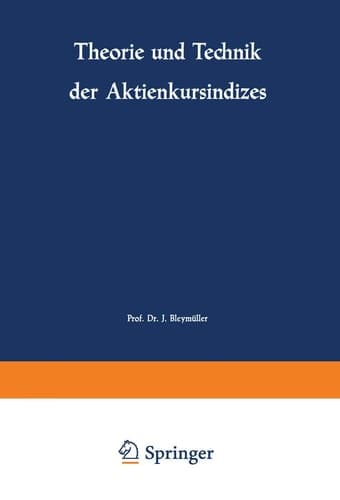 Theorie und Technik der Aktienkursindizes