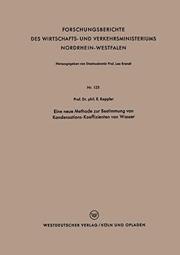 Eine neue Methode zur Bestimmung von Kondensations-Koeffizienten von Wasser
