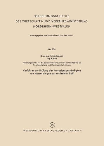Verfahren zur Prüfung der Korrosionsbeständigkeit von Messerklingen aus rostfreiem Stahl